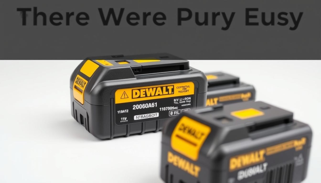 A high-quality close-up photograph of a DEWALT 8V Li-Ion battery pack, positioned prominently in the foreground against a clean, white background. The battery is shown from various angles, highlighting its sleek black and yellow design, as well as the label and technical specifications. The lighting is soft and even, creating a sense of depth and emphasizing the battery's form and materiality. The image conveys a sense of professionalism and attention to detail, suitable for an article showcasing where to purchase this specific DEWALT power tool accessory.