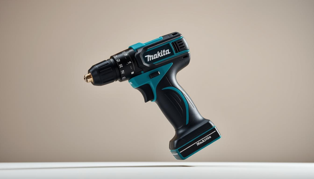 A highly detailed, well-lit, professional product shot of a Makita 18V brushless impact driver, positioned at a slight angle to showcase its sleek, ergonomic design. The driver is shown against a clean, neutral background, with careful attention to lighting and shadows to accentuate its premium build quality and rugged features. The image captures the driver's power and precision, conveying its suitability for demanding DIY and home improvement tasks. The overall mood is one of reliability, durability, and the confidence that Makita tools inspire in their users.