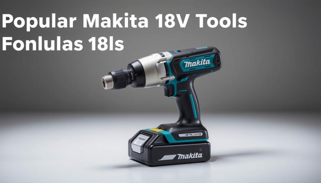 A sleek and powerful Makita 18V impact driver, its metallic body gleaming under a soft, directional light. The tool sits prominently in the frame, showcasing its robust construction and ergonomic design. The background is a clean, minimal workspace, allowing the impact driver to be the central focus. The image conveys a sense of precision, efficiency, and the reliable performance that Makita tools are known for, perfectly capturing the essence of the "Popular Makita 18V Tools Models" section.