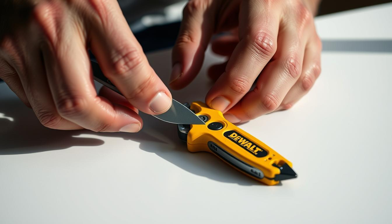 dewalt utility knife blade change